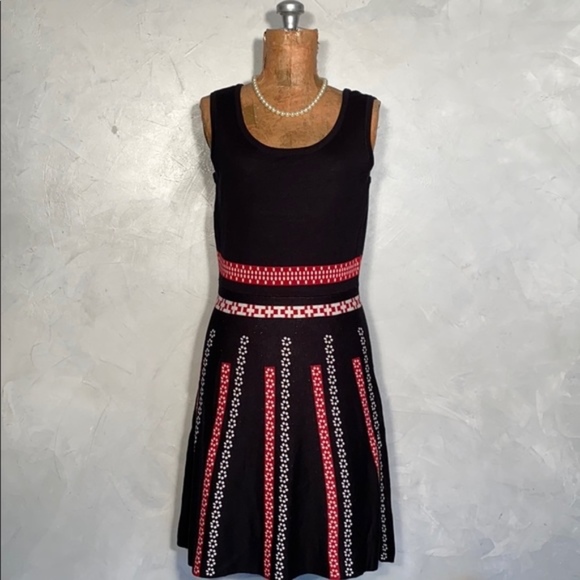 Modcloth Dresses & Skirts - NWT Modcloth Retro Print Fit & Flare Sweater Dress